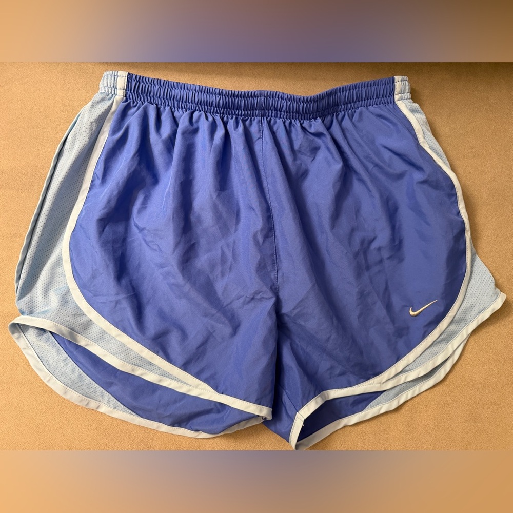 Nike Women's Athletic Shorts Blue and White